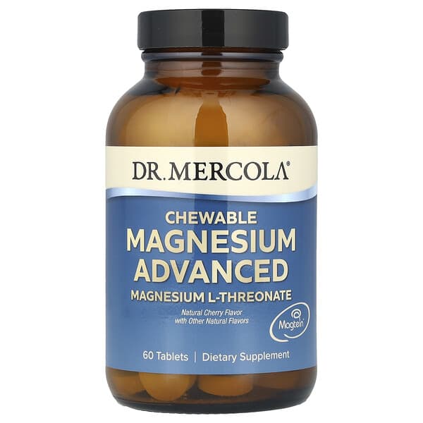 Dr. Mercola Chewable Magnesium Advanced, Natural Cherry, 60 Tablets