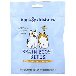 Dr. Mercola, Bark & Whiskers™, Bocaditos para potenciar la mente, Para perros y gatos, 180 g (6,34 oz)