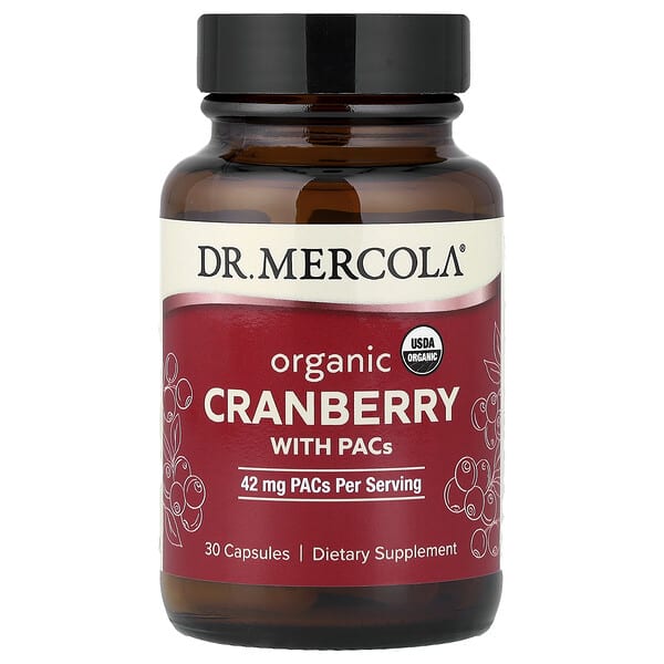 Dr. Mercola, 유기농 크랜베리, PAC 함유, 캡슐 30정