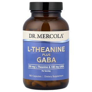Dr. Mercola, L-Theanine Plus GABA, 180 Capsules