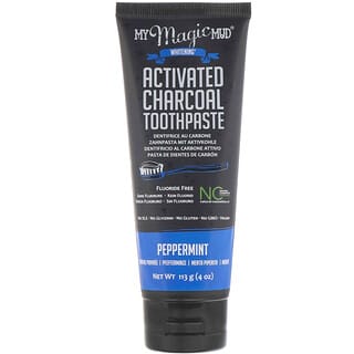 My Magic Mud, Activated Charcoal, Fluoride-Free, Whitening Toothpaste, Peppermint, 4 oz (113 g)