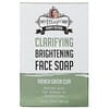 Clarifying Brightening Face Soap, French Green Clay, 3.75 oz (106.3 g)