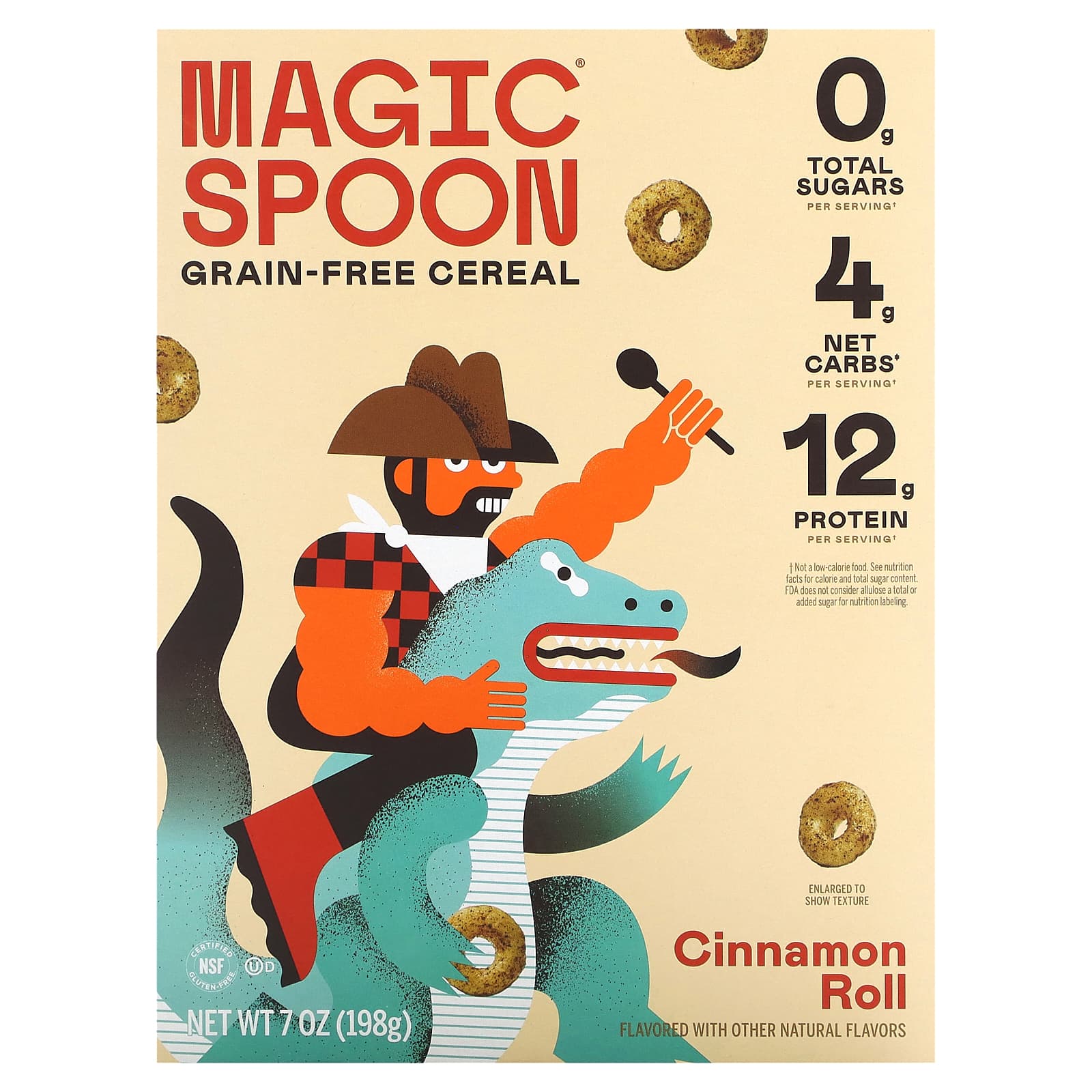 Magic Spoon, GrainFree Cereal, Cinnamon Roll, 7 oz (198 g