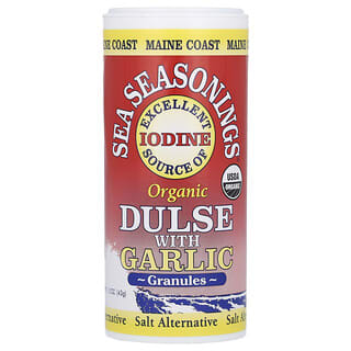 Maine Coast Sea Vegetables, Sea Seasonings, Organic Dulse With Garlic Granules, 1.5 oz (43 g)