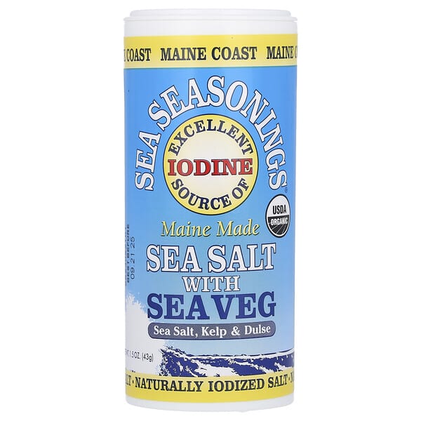 Maine Coast Sea Vegetables, Sea Seasonings, Sea Salt with Sea Veg, 1.5