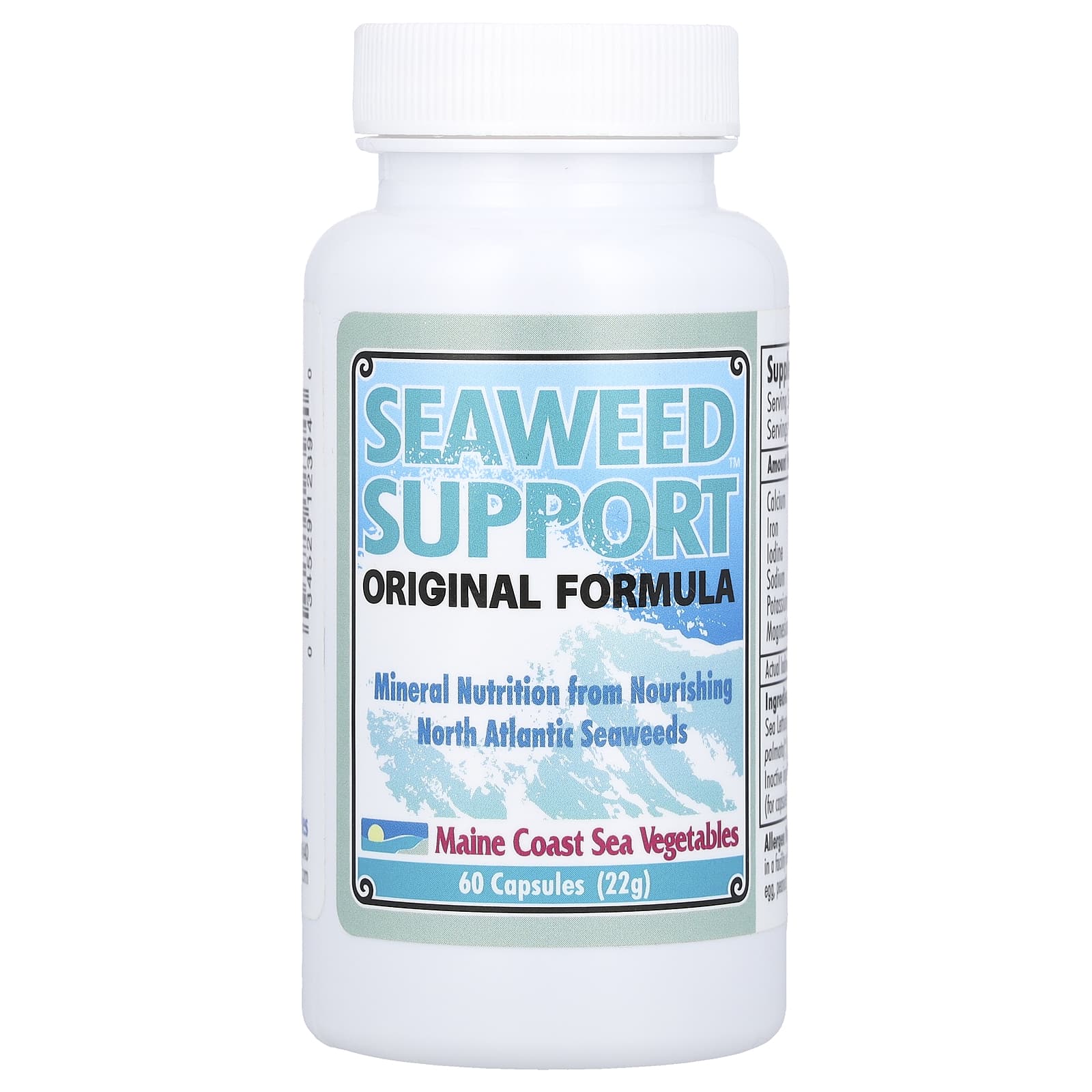 Maine Coast Sea Vegetables, Seaweed Support, Original Formula, 60 Capsules