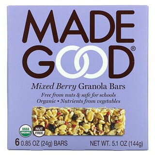 MadeGood‏, Granola Bars, Mixed Berry, 6 Bars, 0.85 oz (24 g) Each