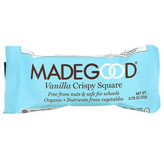 MadeGood, Orgánico, cuadrados crujientes, vainilla, 6 barras, 0.78 oz (22 g) c/u