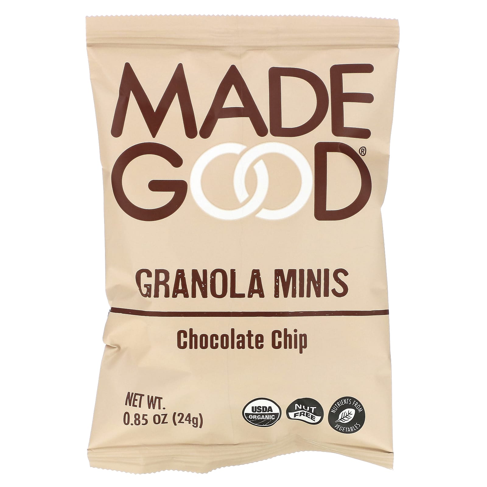 MadeGood, Granola Minis, Chocolate Chip, 5 Packs, 0.85 oz (24 g) Each