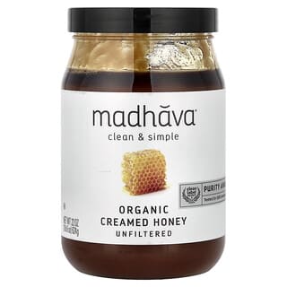 مادافا‏, Clean & Simple، عسل كريمي عضوي، غير منقى، 22 أونصة (624 جم)