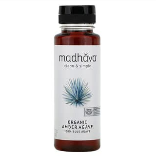 Madhava Natural Sweeteners, الصبار الأزرق مع العنبر الخام العضوي، 11.75 أوقية (333 غرام)