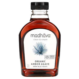 Madhava Natural Sweeteners, الصبار الأزرق مع العنبر الخام العضوي، 23.5 أوقية (667 غرام)