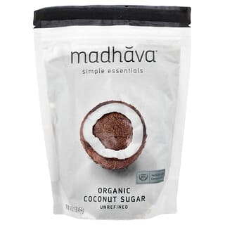 Madhava（マダバナ）, オーガニックココナッツシュガー、未精製、454g（16オンス）