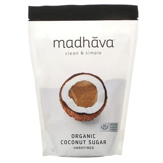 Madhava Natural Sweeteners, 有机椰糖，未精制，1 磅（454 克）