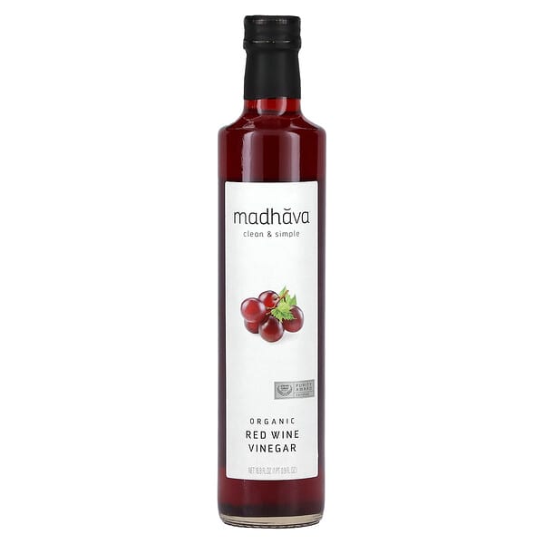 Madhava Natural Sweeteners, Organic Red Wine Vinegar, 16.9 fl oz