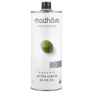 Madhava Natural Sweeteners, органическое нерафинированное оливковое масло высшего качества, 1 л (33,8 жидк. унции)