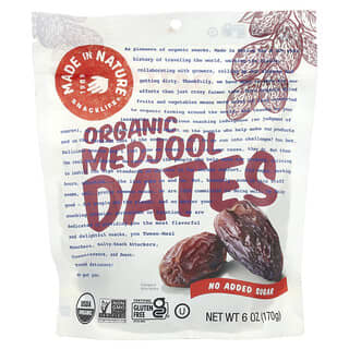 Made in Nature, Organic Medjool Dates, Bio-Medjool-Datteln, 170 g (6 oz.)