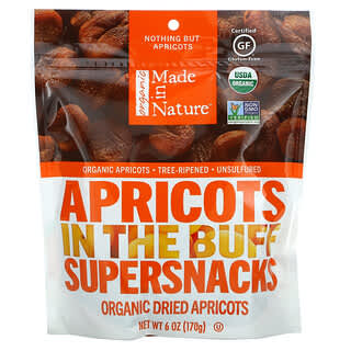 Made in Nature, Organic Dried Apricots, In The Buff Supersnacks, 6 oz (170 g)