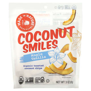 ميد إن ناتور‏, Coconut Smiles العضوي، القيقب والفانيليا، 3 أونصات (85 جم)