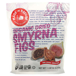 Made in Nature, Organic Dried Smyrna Figs, getrocknete Bio-Smyrna-Feigen, sonnengetrocknet, ungeschwefelt, 454 g (1 lb.)