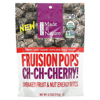 Made in Nature, Organic Fruision Pops, Ch-Ch-Cherry, органические фруктовые конфеты, вишня, 119 г, 4,2 унции)