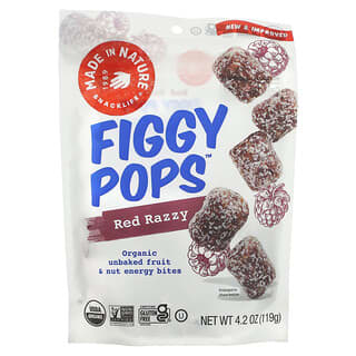 Made in Nature, Razzy Pops, Super en-cas à la framboise rouge, 119 g