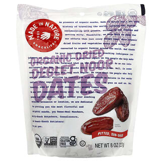 Made in Nature, Organic Dry Deglet Noor Dates, Pitted, Sundried, 8 oz (227 g)