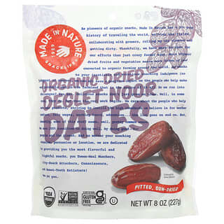 Made in Nature, Organic Dried Deglet Noor Dates, getrocknete Bio-Deglet-Noor-Datteln, entsteint, sonnengetrocknet, 227 g (8 oz.)