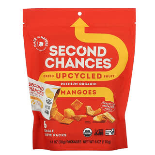 Made in Nature, Second Chances Mangoes，干果，6 包，每包 1 盎司（28 克）
