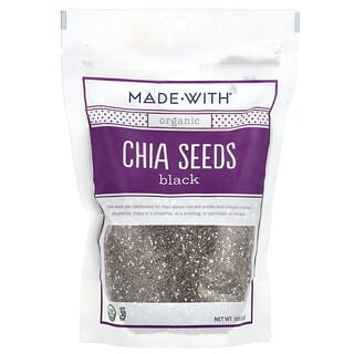 Made With, Graines de chia biologique, Noir, 340 g