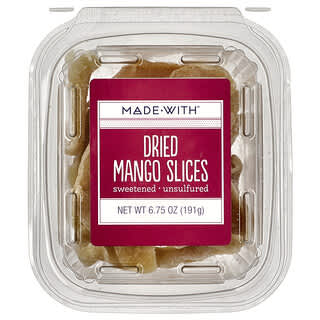 Made With, Dried Mango Slices, Sweetened, 6.75 oz (191 g)
