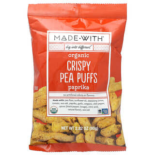 Made With, Organic Crispy Pea Puffs, Paprika, 2.82 oz (80 g)