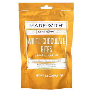 Made With, шматочки білого шоколаду, юдзу та хрусткий рис, 99 г (3,5 унції)