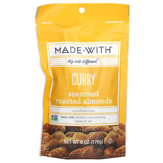 Made With, Amêndoas Torradas e Temperadas, Curry, 170 g (6 oz)