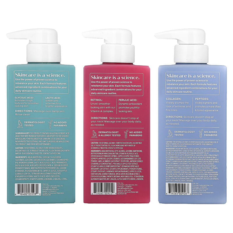 Smooth Firm Duel Firming Set, 3 Piece Set, 15 fl oz (444 ml) Each