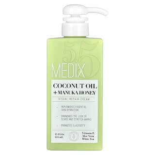 Medix 5.5, Кокосовое масло + мед манука, крем для восстановления кожи, 15 жидких унций (444 мл)