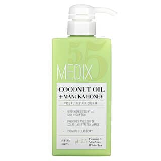 Medix 5.5, Кокосовое масло + мед манука, крем для восстановления кожи, 15 жидких унций (444 мл)