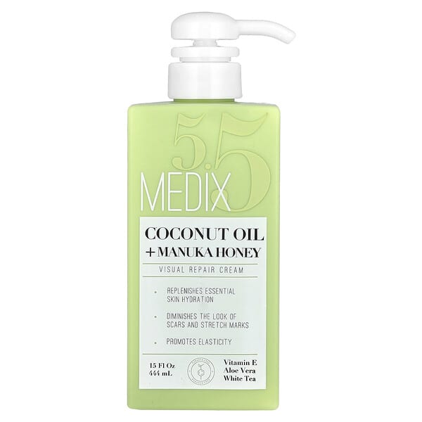 Medix 5.5, Coconut Oil + Manuka Honey Visual Repair Cream, 15 fl oz (444 ml)