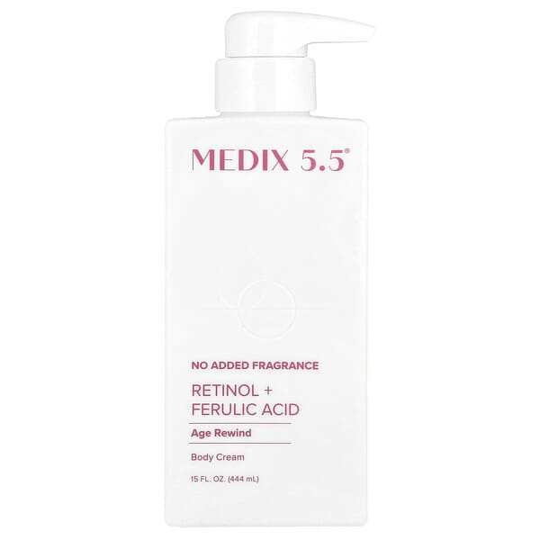 Medix 5.5, 바디 크림, 에이지 리와인드, 레티놀 + 페룰산, 444ml(15fl oz)