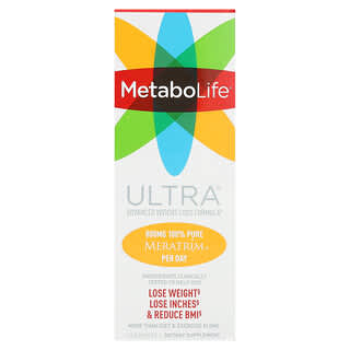 Metabolife, Fórmula ultra avanzada para la pérdida de peso, 45 comprimidos oblongos