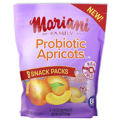 Mariani, Probiotic Apricot, 8 Bags, 1 oz (28.25 g) Each