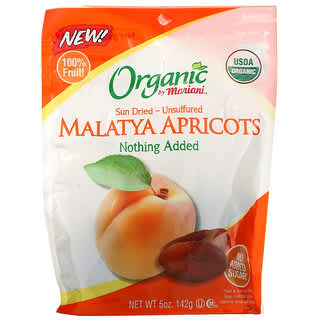 Mariani Dried Fruit, Органические сушеные на солнце - несульфидные, абрикосы малатья, 142 г (5 унций)