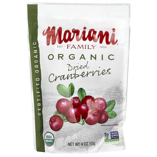 Mariani Dried Fruit, Arándanos rojos orgánicos deshidratados, 113 g (4 oz)