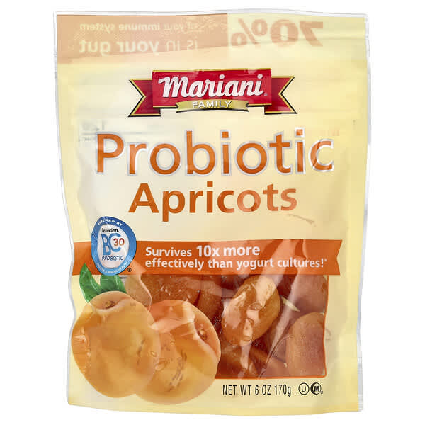 Mariani Dried Fruit, Probiotic Apricots, 6 oz (170 g)