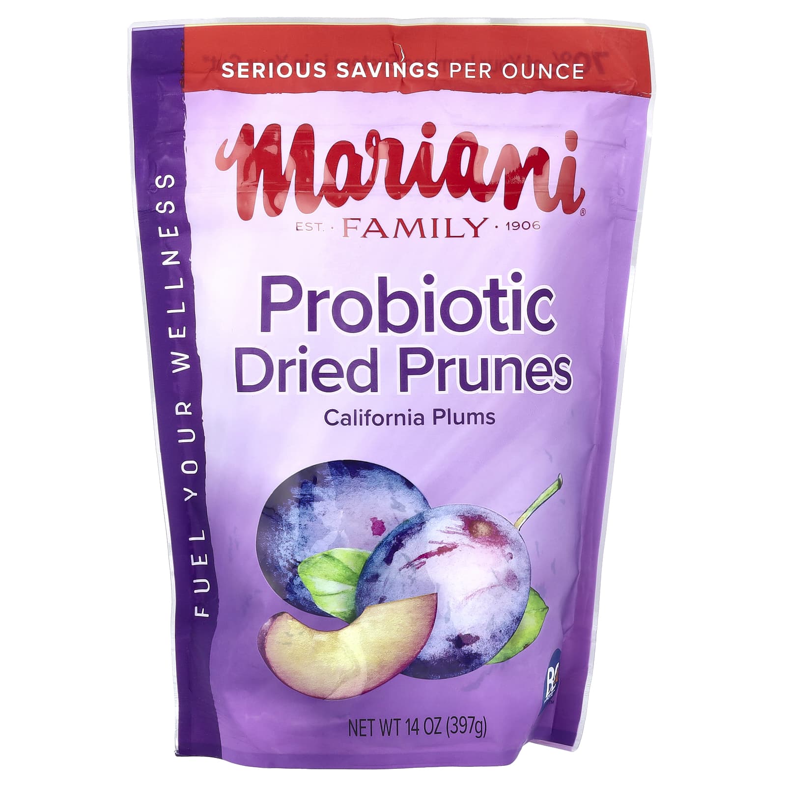 Mariani Dried Fruit‏, Probiotic Dried Prunes, 14 oz (397 g)