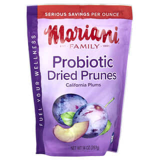 Mariani Dried Fruit, Пробиотични сушени сини сливи, 14 унции (397 г)