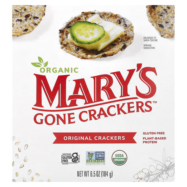 Mary's Gone Crackers, 經典原味餅乾，6.5 盎司（184 克）
