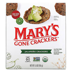 Mary's Gone Crackers‏, קרקרים של פלפל חלפנו, 156 גרם (5.5 אונקיות) (פריט שאינו נמכר עוד באתר) 
