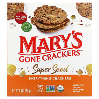 Mary's Gone Crackers, Super Seed Crackers, Everything, 156 g (5,5 oz.)