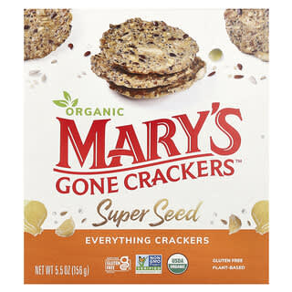 Mary's Gone Crackers, Biscuit aux super graines biologiques, Tout, 156 g